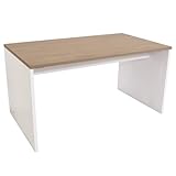 Genérico OFILIKE. Escritorio Moderno de Madera, para Oficina o Habitación. Mesa de Ordenador, Mesa de Estudio. Estructura de Madera Blanca. Entrega 3-5 Días (Roble, 200x60)