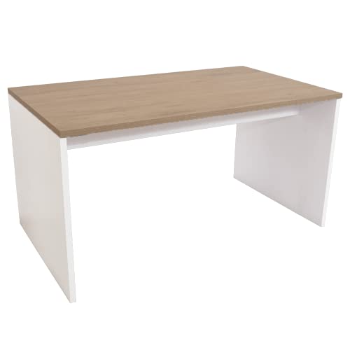 Genérico Ofilike. Escritorio Moderno De Madera, Para Oficina O Habitación. Mesa De Ordenador, Mesa De Estudio. Estructura De Madera Blanca. Entrega 3-5 Días Roble, 140x80 Genérico Ofilike. Escritorio Moderno De Madera, Para Oficina O Habitación. Mesa De Ordenador, Mesa De Estudio. Estructura De Madera Blanca. Entrega 3-5 Días Roble, 140x80