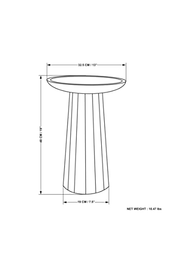 Simplihome AXCATDAY-NL Dayton Solid Mango Wood 13 Inch Wide Round Contemporary Wooden Accent Table In Natural thumb #2