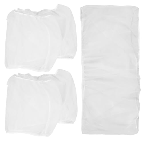 TOBBOMEY 3 Piezas Cubierta de Jaula para Pájaros Malla Transpirable Ajustable para Periquitos y Conures Protector Suave y Ligero para Interiores