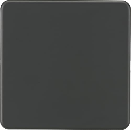 Screwless 1G Blanking Plate - Anthracite, Antracite