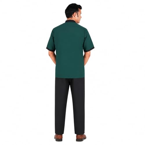 Image of FABUNIFORMS Uniform Set For Men Housekeeping, Hotel Staff, Hospital Staff Dress Set (Green)