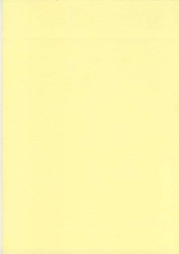 3 X Pastel Yellow A4 Coloured Craft Card 160gsm x 50 Sheets