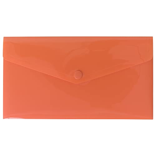 eco-eco DL 50% Recycled Assorted Colours Press Stud Popper Wallet, Plastic Folders (Pack of 10), Green, Black, Blue, Yellow, Orange, eco079x2 - Image 7