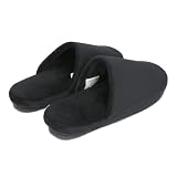 BeComfy Bardzo miękkie kapcie dla mężczyzn i kobiet z pianki Memory Foam 36-45 EU (Czarny, Unijne rozmiary obuwia, Dla dorosłych, Zakres liczbowy, Średnia, 42, 43)