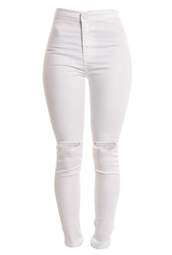 Andongnywell Women's Skinny High Waist Jegging Jeans Distressed Knee-Ripped Stretchy Pencil Denim Pants2