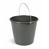 PARENCE - Secchio di plastica da 10 litri con manico in metallo - Casa, giardino, uso dome...