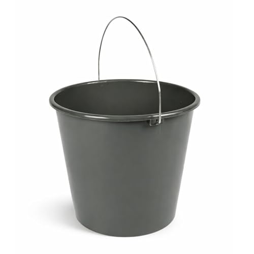 PARENCE - Secchio di plastica da 10 litri con manico in metallo - Casa, giardino, uso domestico - Colore casuale
