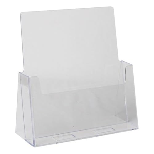 Dazzling Displays Clear Acrylic 8.5 x 11 Brochure Holder - Magazine Rack and Flyer Holder for Professional Use in Office, Reception, and Trade Shows