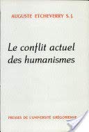 Le Conflit Actuel Des Humanismes 8876522891 Book Cover