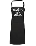 Edward Sinclair Babero unisex ajustable con 1 bolsillo | Delantal de madre como ningún otro | Delantal unisex | Estampado blanco, Negro, Talla única
