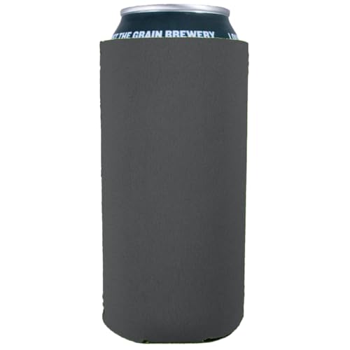 Blank Neoprene 16 oz. Can Coolie 100 Pack (Charcoal)