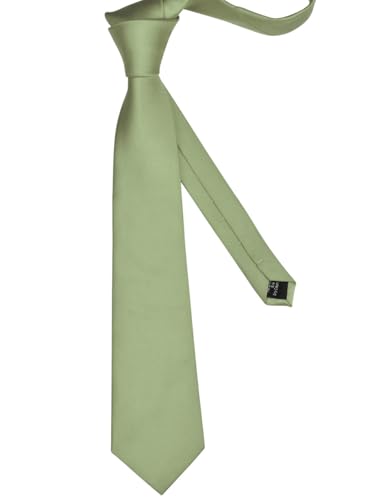 Image of GUSLESON Classic New 3.15 inch（8cm） Men's Solid Color Necktie Wedding Business Tie + Gift Box
