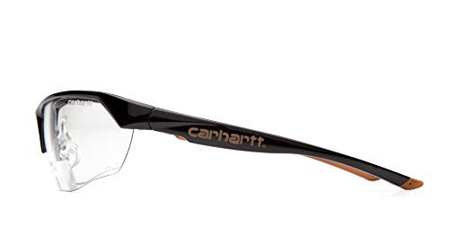 Carhartt Braswell Anti-Fog Bifocal Reading Safety Glasses Eye Protection, Black Frame, Clear Lens, 1.5 Diopters