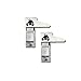 Zinc Alloy Foundation Equipment Doors Cabinets Push Button Locks Electric Cabinet Door Industrial Communication Box Lock(3sets-Straight-Zinc)