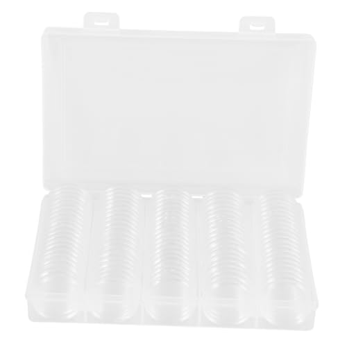 Caja organizadora transparente para cápsulas de monedas miniatura 1