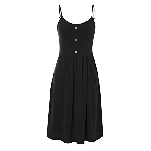 Roupas Moda Sem Mangas Slip Gola V Algodão Botão Down Lounge Vestido Feminino Verão Outono 1M 1M, Pr