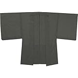 [KYOETSU] [キョウエツ] 羽織 洗える 袷 無地 紬生地 単品 メンズ (L, 墨)