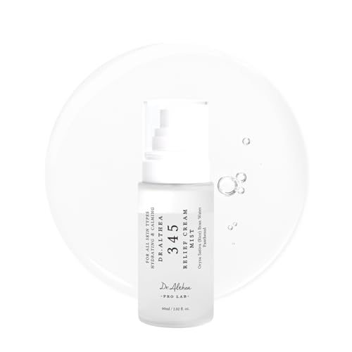 Dr.Althea 345 Relief Cream Mist | Hydrating Facial Mist with Rice Extract | Soothing Care for Sensitive Skin | Vegan Korean Skincare, 2.02 Fl Oz