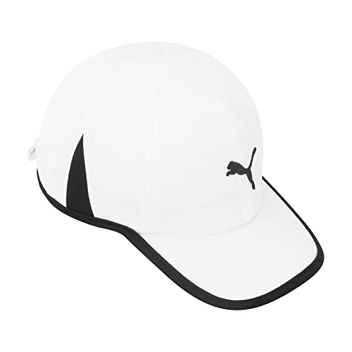 Puma Unisex Everyday Performance Adjustable Strapback Baseball Hat (White/Black) #TOP1