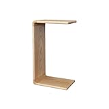 Générique Table d'appoint rectangulaire en Panneau Massif en Forme de C, 2 Niveaux de Rangement, avec tiroir Coulissant sous Le canapé ou Le lit, idéale pour Le Salon et Toutes Les Occasions