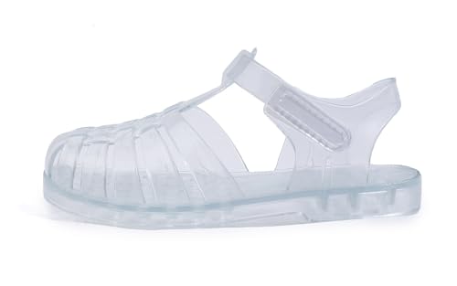 Image of GUGUYeah Jelly Sandals for Girls,Closed Toe Princess Costume Summer Dress Shoes Fisherman Gladiator Water Beach Flat Sandals for Toddler /Little Kid /Big Kid