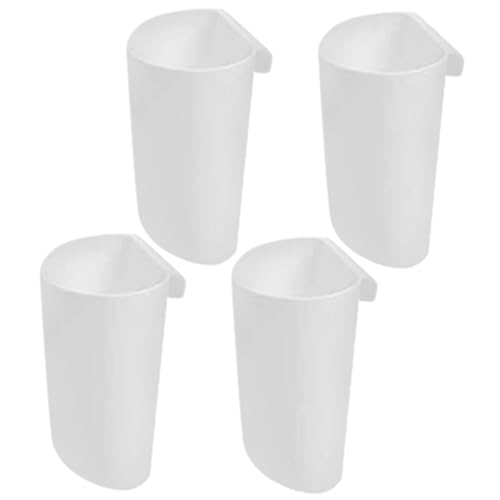 TOYANDONA 4 Pezzi Secchi Appesi in Plastica Bianca per Organizzazione e Casa Contenitori Sospesi Multiuso per Cucina e Ufficio Facili da Installare e Resistenti