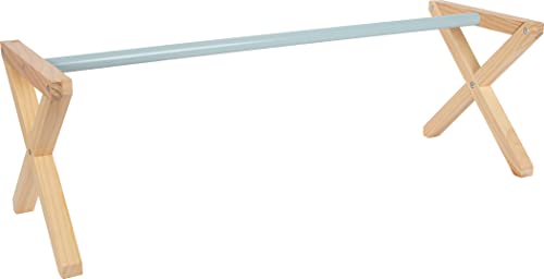 small foot Cavaletti Hindernis-Set für Kinder aus Holz, Spring-Hürden für den Garten, für Pferde-Fans ab 3 Jahren, 12397, Blau, Gelb