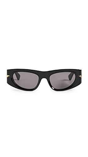 Bottega Veneta Women's Original Sunglasses, Black-Black-Grey, One Size