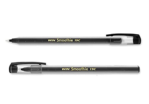 WIN Smoothie Ball Pens | 40 Black Ink Pens | Colourful Sparkle Body Design | Use and Throw Pens | For One Time Use | Pens for Writing | Ideal for School Office & Business