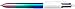 Bic 4 Colours Gradient Pens, Multi Coloured Pens All In One, Retractable Pens, Medium 1.0mm, Green, Blue, Red, Black, 5 Pens Per Pack, 1 Pack