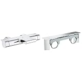 GROHE   34174001   Mitigeur Bain/Douche Thermostatique Grohtherm   2000   (Import Allemagne) & Tablette Grohtherm 2000 18608001, Argent (Import Allemagne)