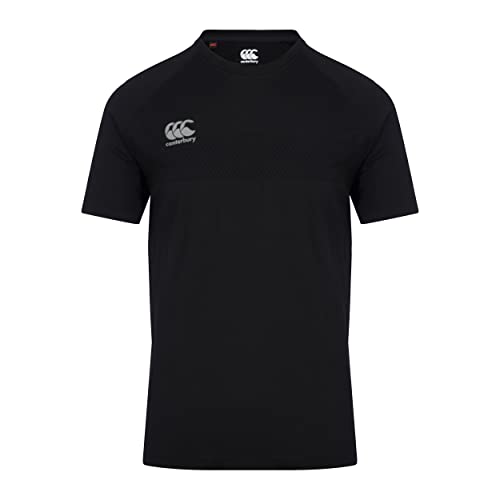 Canterbury T- Shirt sans Couture V2, Noir/Gris métallisé, XXXL-XXXXL Homme