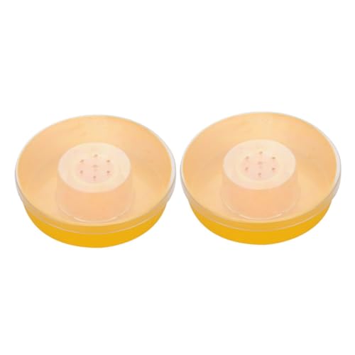 CIMAXIC 2stücke Bienenfutterspender Runde Schüssel Aus Kunststoff Bienenfutterschale Bienenwasserfutterspender Imkereiwerkzeug Fütterung Schale Trinken Und Essen