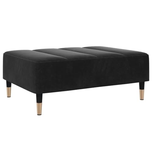 Sofá cama de 2 plazas con taburete negro mueble convertible para salón 3258154 8