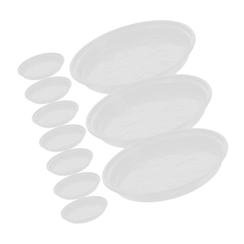 EPIGEIST 12 Piezas Bandejas Redondas para Plantas Macetas Bandejas de Plástico Duraderas Resistentes Platos Recogedores de Agua para Interiores Base para Bonsáis y Orquídeas Protección