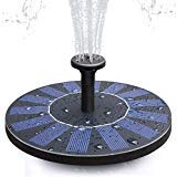 Hiluckey Solar Bird Bath Fountain Pump 1.4W Free Standing Water Fountain Pump Kit for Bird Bath,Small Pond,Garden and Lawn