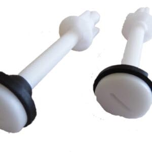 Tornillos para sanitario de nylon 4 pulg x 3/8 pulg NuFlush miniatura 4