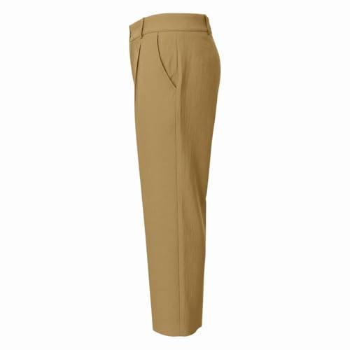 Pantalon taille haute en tissu extensible fluide et léger - 4