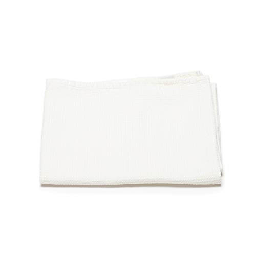 LinenMe Linen Cotton Checks Bath Towel, 26 by 51-Inch, White