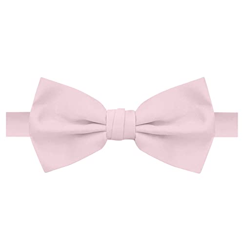 Image of Jacob Alexander Men's Pretied Banded Adjustable Solid Color Bowtie