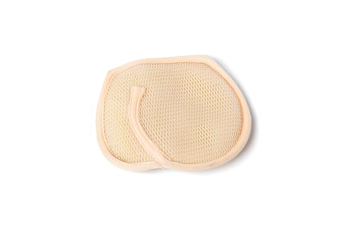 BigMouth Inc Butt Buffer Exfoliating Shower Scrub Pad, Textured Body Cleansing Buffer for Adults, Medium Size Tan Mesh Pad for Skin Smoothing, Daily Washing, Hard to Reach Areas