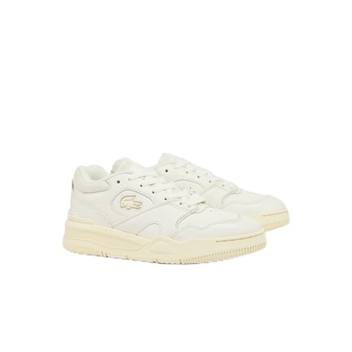Image of Lacoste Womens Lineshot Sneaker, Off White/Light Yellow, 5