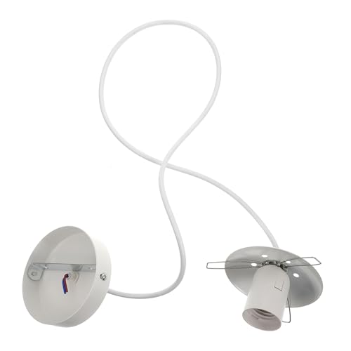 UKCOCO 1 Pieza De Candelabro Trident Con Cable Colgante Portalámparas Portalámparas Portalámparas Portalámparas Con Tornillo E27 Portalámparas Colgante Hierro Forjado