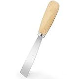 Putty Knife, 1 Inch Metal Scraper, wooden Handle Spackle Knives for Drywall, Decals, Wall paper, Pat