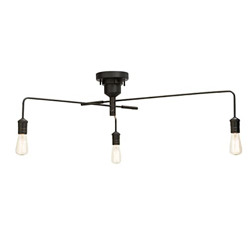 インターフォルム シーリングライト LT-1654BK ナロスト 電球別売り ブラック アーム可動 ビンテージライク