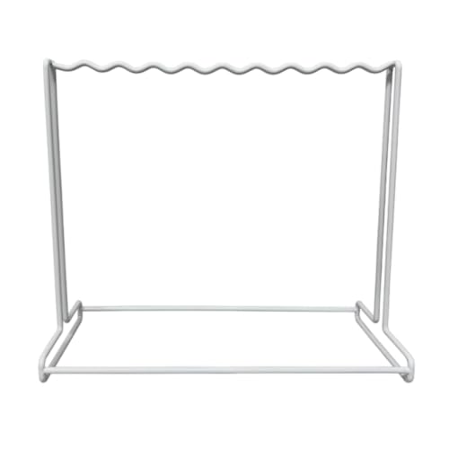 Etyldya Support Sous Vêtements Présentoir Lingerie Porte Soutien Rack Comptoir Conception Métal Finition Douce Base Autoportée pour Organisation Lingerie Comptoir Boutique et Étagère , White , L