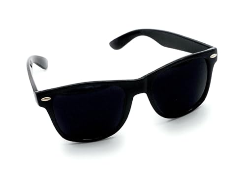 Super Dark Category 4 Black Out Vintage Retro Shades Sunglasses for Men Women Light Sensitivity