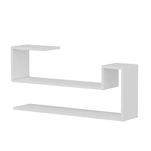 HOMIDEA Wave Étagère manga Murale - Blanc - étagère à Livres et manga décorative de style moderne – Image 4