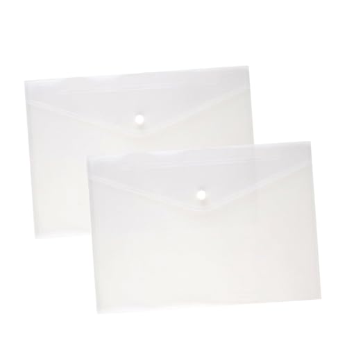 ZUNOXAZ 24個 透明プラスチック製ドキュメントフォルダー スナップボタン付き 書類整理用クリアケース ペンホルダー付き 収納便利 仕切りフ